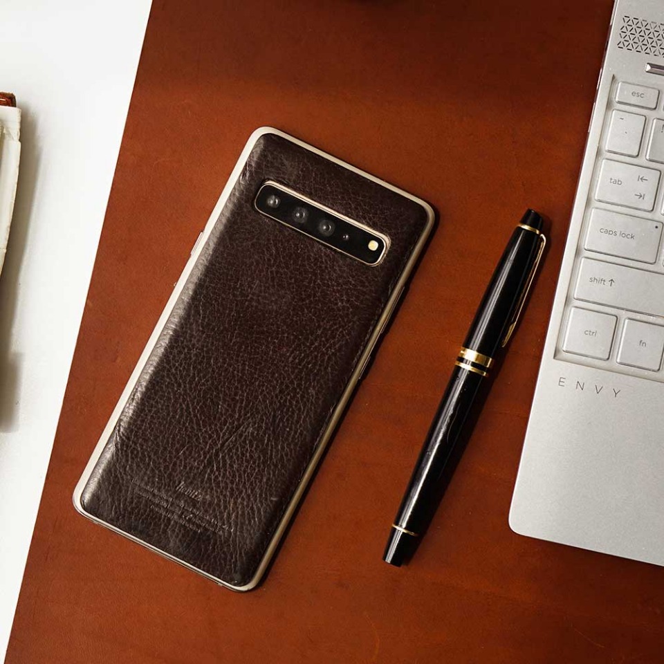 가죽공방 헤비츠 : Hevitz 3787 스마트폰 레더스킨 갤럭시 S10 5GSmartphone Leather Skin for Galaxy S10 5G
